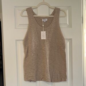 Mud Pie Beige Knit Tank Top